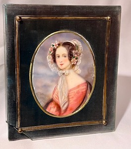 lot 50A image: Antique Hand Painted Portrait