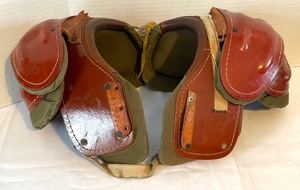 lot 422 image: Vintage Football Shoulder Pads and Cleats