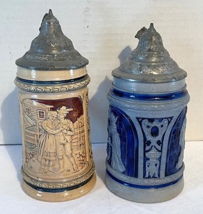 lot 285 image: 2 Vintage Steins