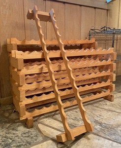 lot 172 image: 2 Wooden 72 Piece Wine Racks
