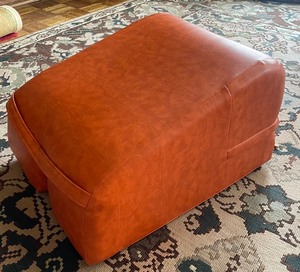 lot 141 image: Fun and Funky Mid Century Orange Foot Rest