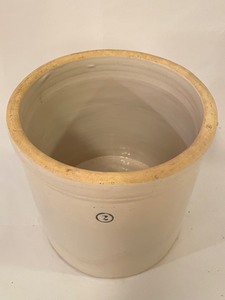 lot 139 image: Vintage Two Gallon Stoneware Crock