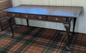 lot 201 image: Vintage Wood Office Desk