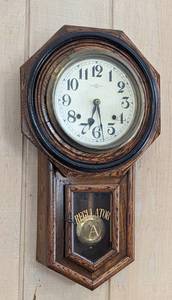lot 209 image: Vintage Regulator A Wall Clock