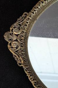 lot 230 image: Ornate Vintage Mirrored Vanity Tray