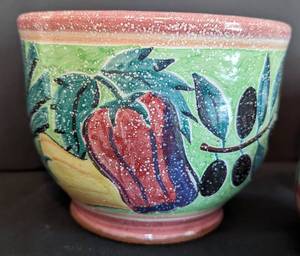 lot 235 image: Colorful Pottery by Molly Miller