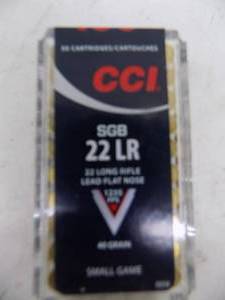 lot 64 image: 50 Rounds CCI SGB 22 LR - 40 gr