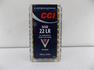 lot 65 image: 50 Rounds CCI SGB 22 LR - 40 gr