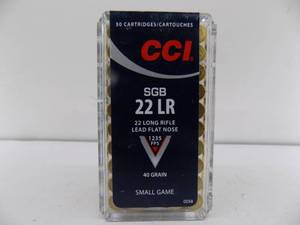 lot 66 image: 50 Rounds CCI SGB 22 LR - 40 gr