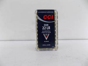 lot 67 image: 50 Rounds CCI SGB 22 LR - 40 gr
