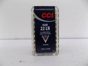 lot 68 image: 50 Rounds CCI SGB 22 LR - 40 gr