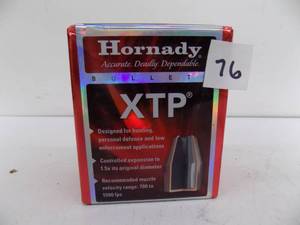 lot 76 image: 100 Bullets Hornady XTP 44 Cal - 240 gr