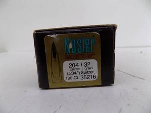 lot 78 image: 100 ct Nosler Ballistic Tips 204 cal - 32gr