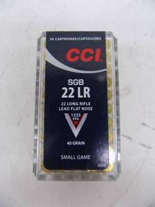 lot 8 image: 50 Rounds CCII 22LR Lead Flat Nose