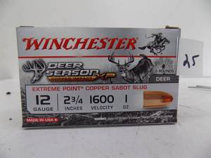 lot 25 image: 5 Rounds Winchester   12 ga