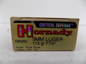 lot 27 image: 25 Rounds - Hornady 9mm Luger