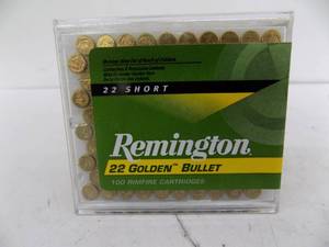 lot 29 image: 100 Rounds Remington 22 golden Bullet - 22 Short
