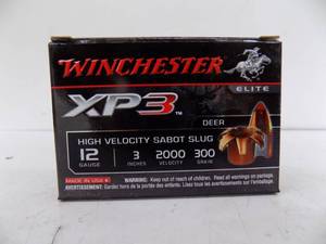 lot 33 image: 5 Rounds Winchester XP3 12ga- 3 - 300 gr Slug