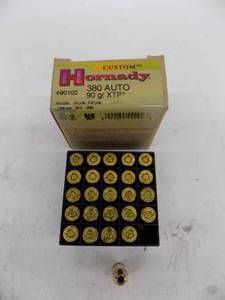 lot 37 image: 25 Rounds Hornady 380 Auto 90 gr XTP