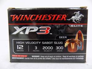 lot 34 image: 5 Rounds Winchester XP3 12ga- 3 - 300 gr Slug