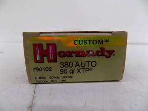 lot 38 image: 25 Rounds Hornady 380 Auto 90 gr XTP