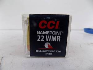 lot 54 image: 50 Rounds - CCI Game Point 22 wmr 40 gr