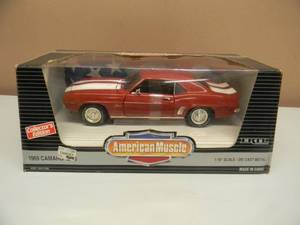ERTL AMERICAN MUSCLE 118 SCALE COLLECTORS EDITION - 1969 CHEVROLET CAMARO Z28 - NICE - GREAT PIECE - NEW IN BOX - SEE PICTURES