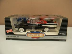 ERTL AMERICAN MUSCLE 118 SCALE COLLECTORS EDITION - 1957 CHEVY BEL AIR - NICE - GREAT PIECE - NEW IN BOX - SEE PICTURES