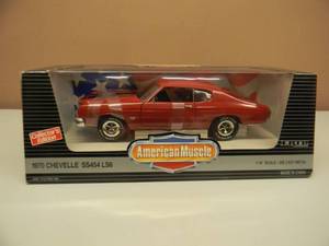 ERTL AMERICAN MUSCLE 118 SCALE COLLECTORS EDITION - 1970 CHEVY CHEVELLE SS 454 LS6 - NICE - FANTASTIC PIECE - NEW IN BOX - SEE PICTURES