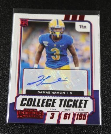 2021 Contenders Red College Ticket Damar Hamlin Autograph Rookie