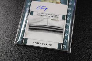 lot 27 image: 2020 Leaf All American Bowl Casey Filkins Patch Relic #PA-CF1 45  Only 5 Exist
