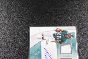 lot 31 image: 2020 Chronicles Momentum Triple Jersey Relic Autograph Miles Sanders #MTJ18 1399  Only 99 Exist