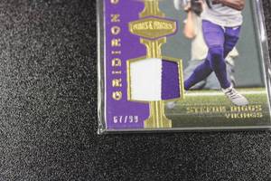lot 39 image: 2015 Topps Chrome Orange Refractor Rookie Stefon Diggs & 2018 Plates & Patches Dual Patch 6799  Only 99 Exist
