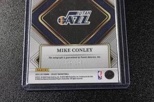 lot 47 image: 2021-22 Select Silver Prizm Mike Conley Autograph #SG-MCL 139199  Only 199 Exist