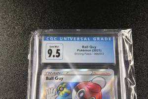 lot 53 image: 2021 Pokemon Shining Fates Ball Guy #065072 CGC 9.5
