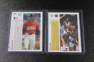 lot 65 image: 1991 Upper Deck Michael Jordan #SP1 & 1991-92 Upper Deck Michael Jordan #AW1