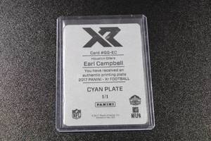 lot 80 image: 2017 XR Cyan Printin Plate Earl Campbell #GG-EC 11  Only 1 Exist