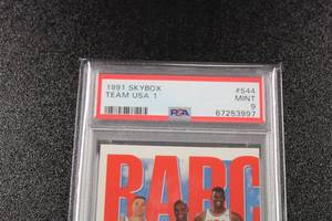 lot 98 image: 1991-92 Skybox Team USA 1 #544 PSA 9