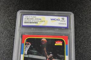 lot 103 image: 1996-97 Fleer Decade of Excellence Michael Jordan #4 WCG 10