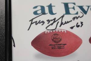 lot 169 image: Framed Super Bowl XXX Poster with (11) Autograph  Paul Krause & Len Dawson