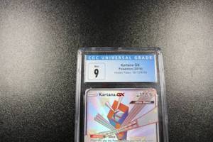 lot 110 image: 2019 Pokemon Hidden Fates Kartana GX #SV76 CGC 9