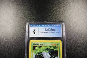 lot 114 image: 2000 Pokemon Gym Heroes 1st Edition Brocks Zubat #74132 CGC 9