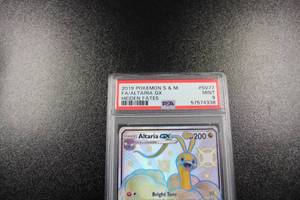 lot 122 image: 2019 Pokemon Hidden Fates Altaria GX #SV77 PSA 9