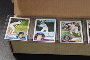 lot 192 image: 1983 Topps Baseball Hand Collated Complete Set  Wade Boggs - Tony Gwynn - Ryne Sandberg Rookie Cards