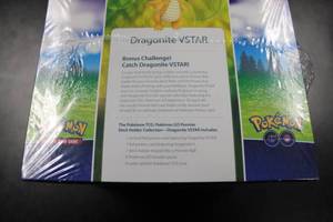 lot 208 image: Pokemon Go Dragonite VSTAR Box  Contains 9 Booster Packs - Pokeball Holder - (2) Promo