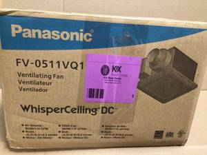 WhisperCeiling DC Fan, with Pick-A-Flow Speed Selector 50, 80 or 110 CFM and Flex-Z Fast Installation Bracket by Panasonic Customer Returns See Pictures