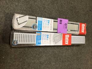 Lot of 2 Assorted Designline 24 in. Stainless Steel Linear Shower Drain with Tile-In Pattern Drain Cover by OATEY Customer Returns See Pictures