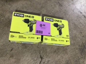 2 Lots of ONE 18V Cordless 38 in. Impact Wrench (Tool Only) by RYOBI Customer Returns See Pictures