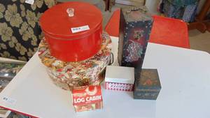lot 13 image: 6 Paper and metal containers