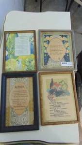 lot 46 image: 4-Vintage verse Prints
